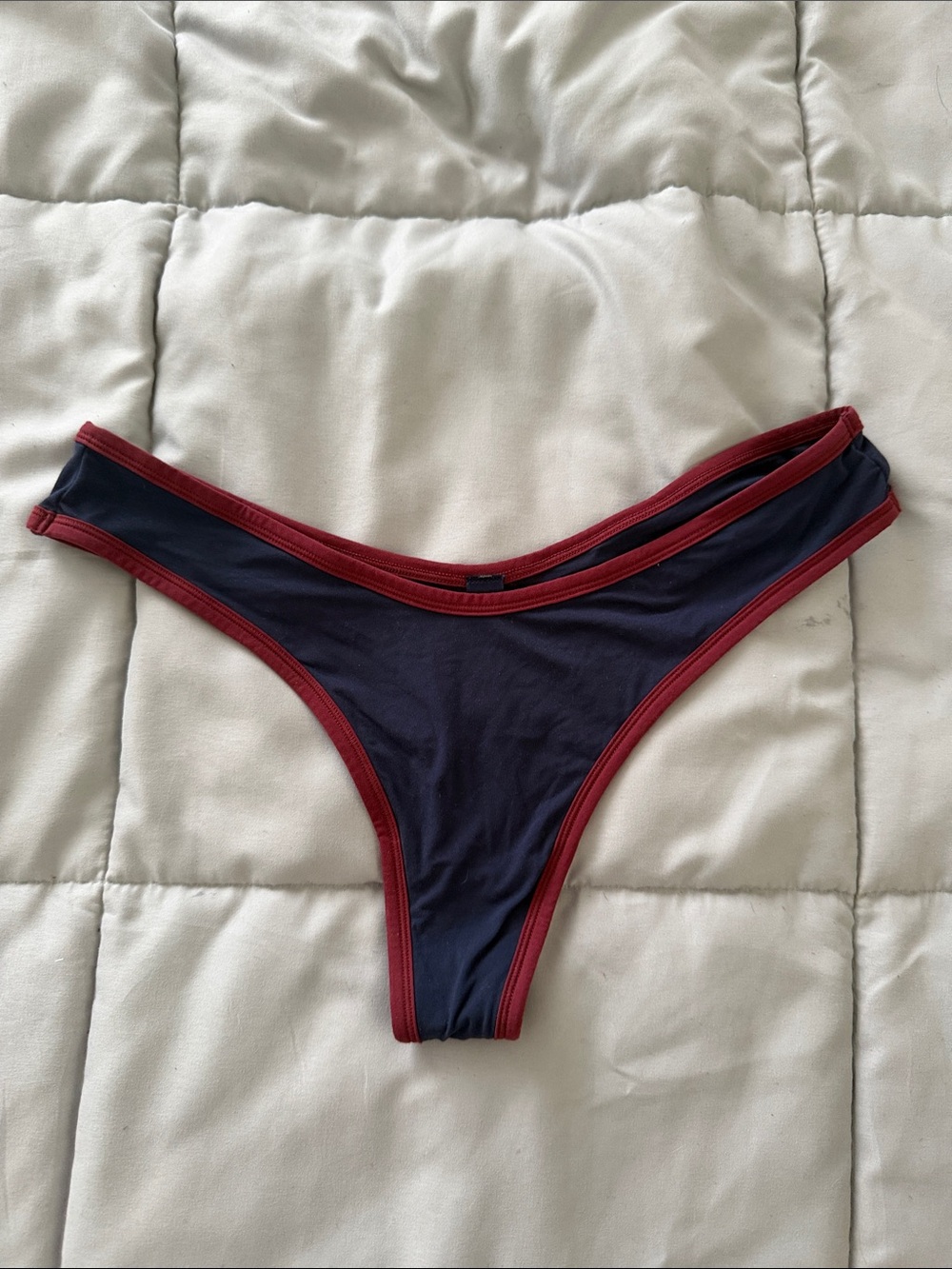 Skims XL navy blue thong